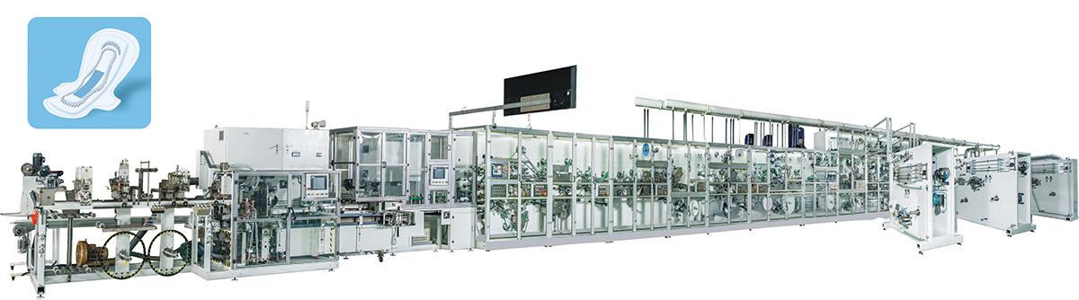 WSJ1000-Полностью автоматическая машина для производства женских гигиенических салфеток +Автоматическая упаковочная машина